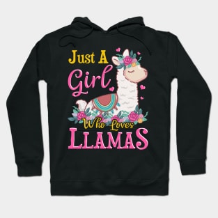 Just A Girl Who Loves Llamas Cute Lama Hoodie